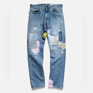 KAPITAL OKABILLY 14oz PATCHWORK DENIM — SMILEY / GYPSY